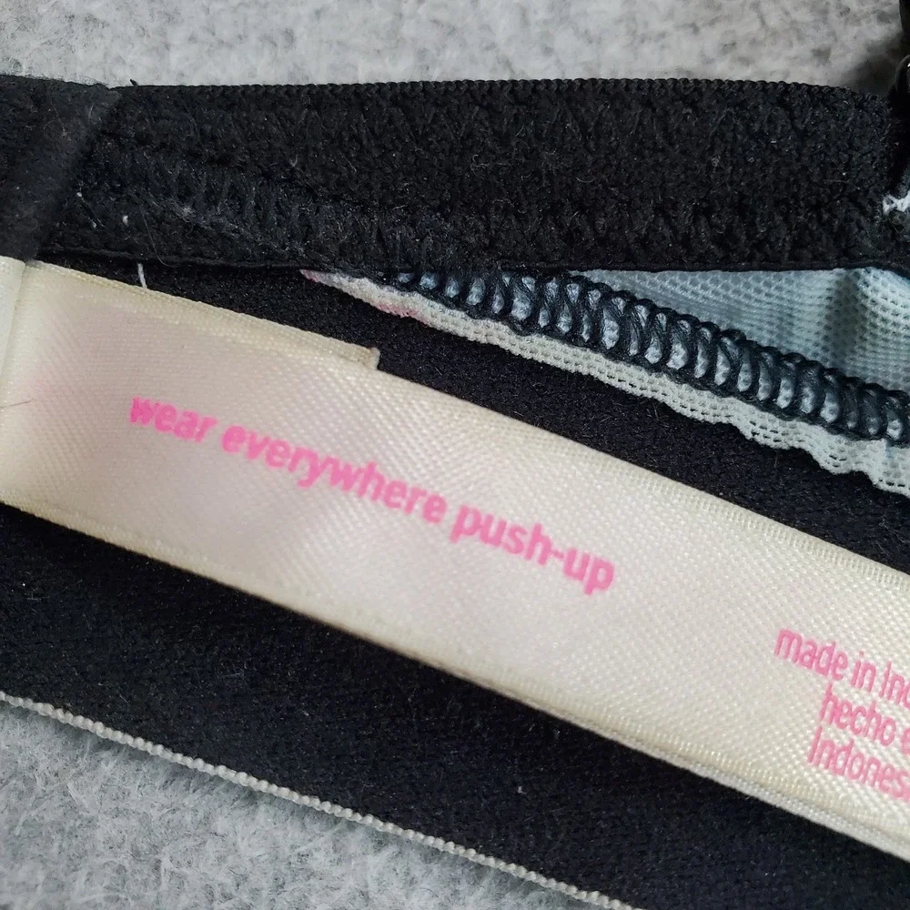 PINK Victoria's Secret Women Bra 36D Blue Tie Dye Wear Everywhere Push Up